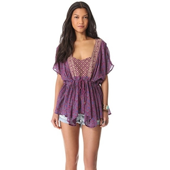 Free People Tops - Free people Garden of eden purple boho top